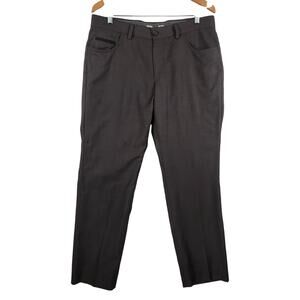BOSS Hugo Boss Virgin Wool Dress Pants Men 36R Charcoal Gray Regular Fit